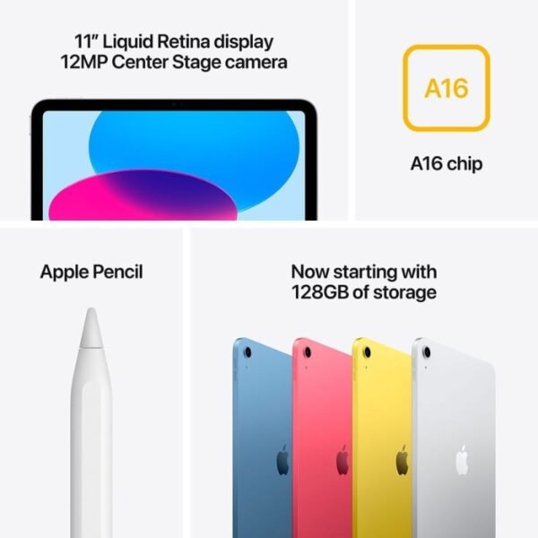 Apple iPad 2025 11" 128GB WiFi iPadOS 18 Plata - Imagen 2