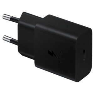 SAMSUNG POWER WALL CHARGER 15W USB-C BLACK + CABLE USB-C TO USB-C 1M BLACK EP-T1510XBEGEU