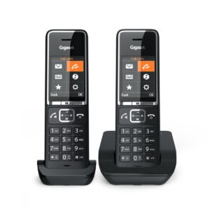 GIGASET WIRELESS PHONE COMFORT 550 DUO BLACK CHROME (L36852-H3001-D204)